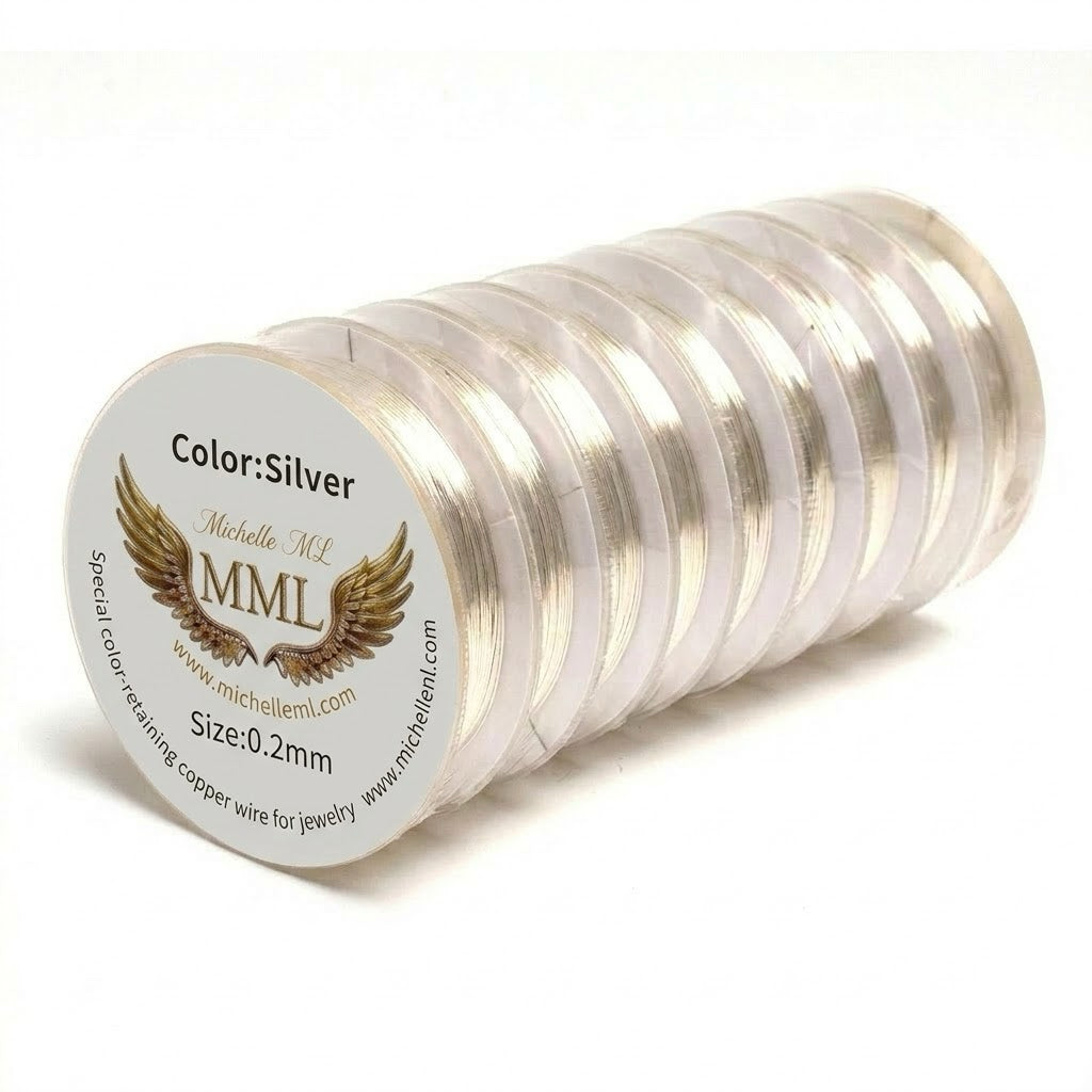 Color Retaining Copper Jewelry Wire Silver 14K Gold Beading Craft Wire for Crochet Jewelry Making