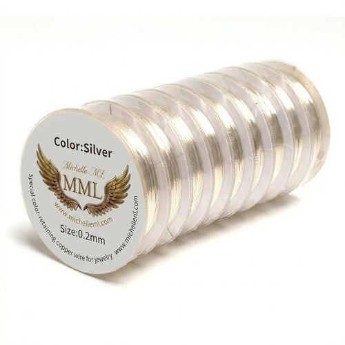 Color Retaining Copper Jewelry Wire Silver 14K Gold Beading Craft Wire for Crochet Jewelry Making
