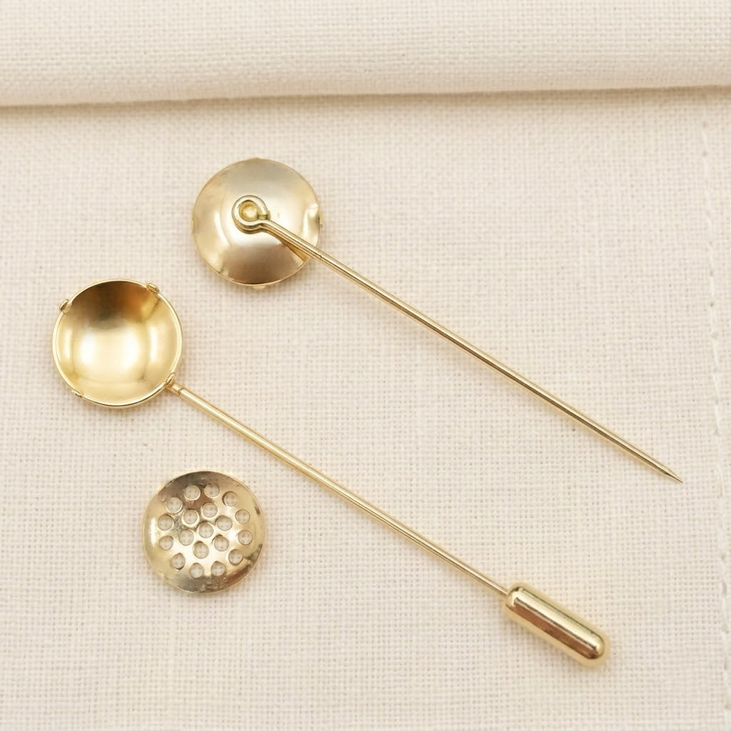 Mesh Disc Brooch Base Gold Silver Jewelry Findings for Wire Crochet