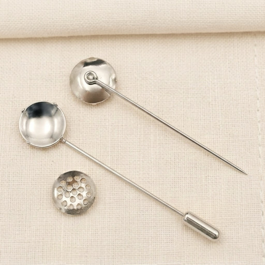 Mesh Disc Brooch Base Gold Silver Jewelry Findings for Wire Crochet
