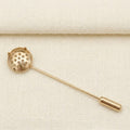 Gold Plated Copper Mesh Disc Decorative Lapel Pin Floral Brooch Base DIY Accessory Component