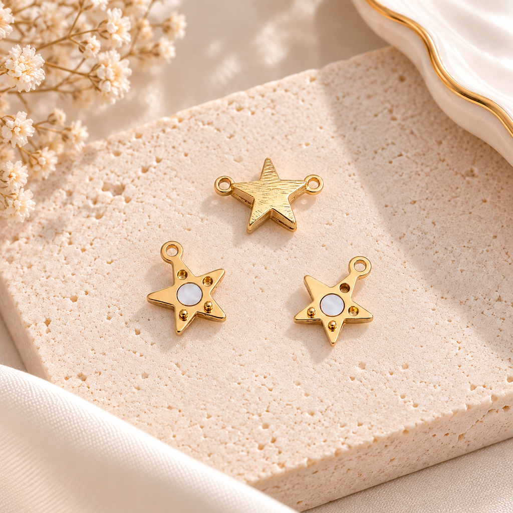 Gold Silver Heart Star Magnetic Jewelry Clasp Double Loop Connector for Jewelry Making Supplies