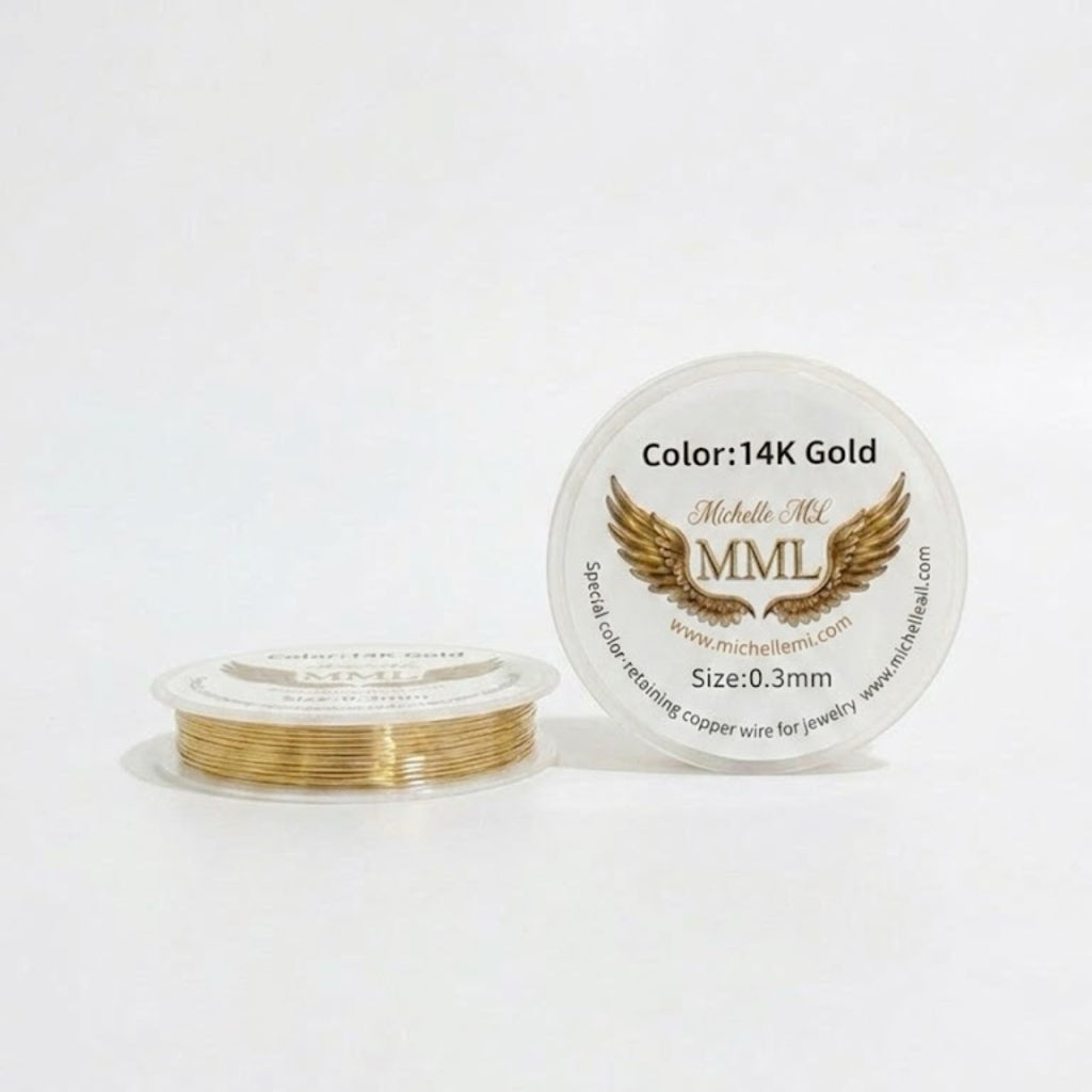 Color Retaining Copper Jewelry Wire Silver 14K Gold Standard Spool for Wire Crochet